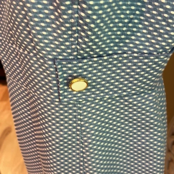 TAHARI-LEVINE Periwinkle Blue/White Sleeveless Sheath Dress - Picture 4 of 7